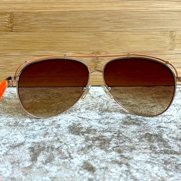Brand New Batali Neon Orange Frame Aviator Sunglasses Gradient Lens main image 8